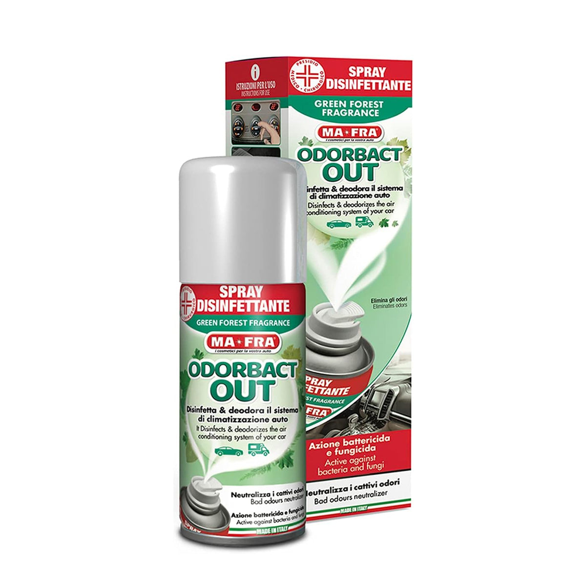 MaFra ODORBACT OUT Interior & AC Purifier - Green Forest Scent